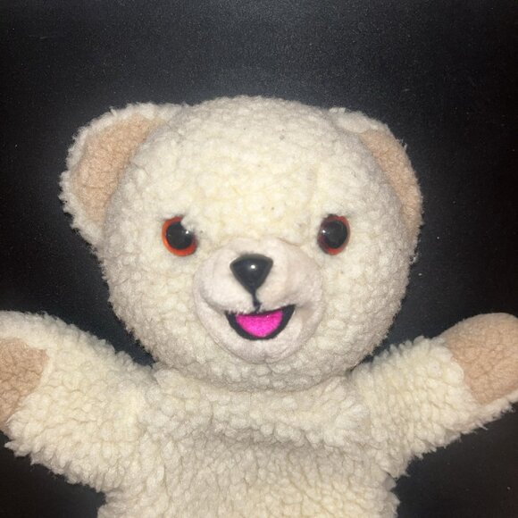 Snuggle Bear Hand Puppet Sherpa Plush Russ Berrie 80s Fabric Softener Vtg Teddy - Picture 2 of 7